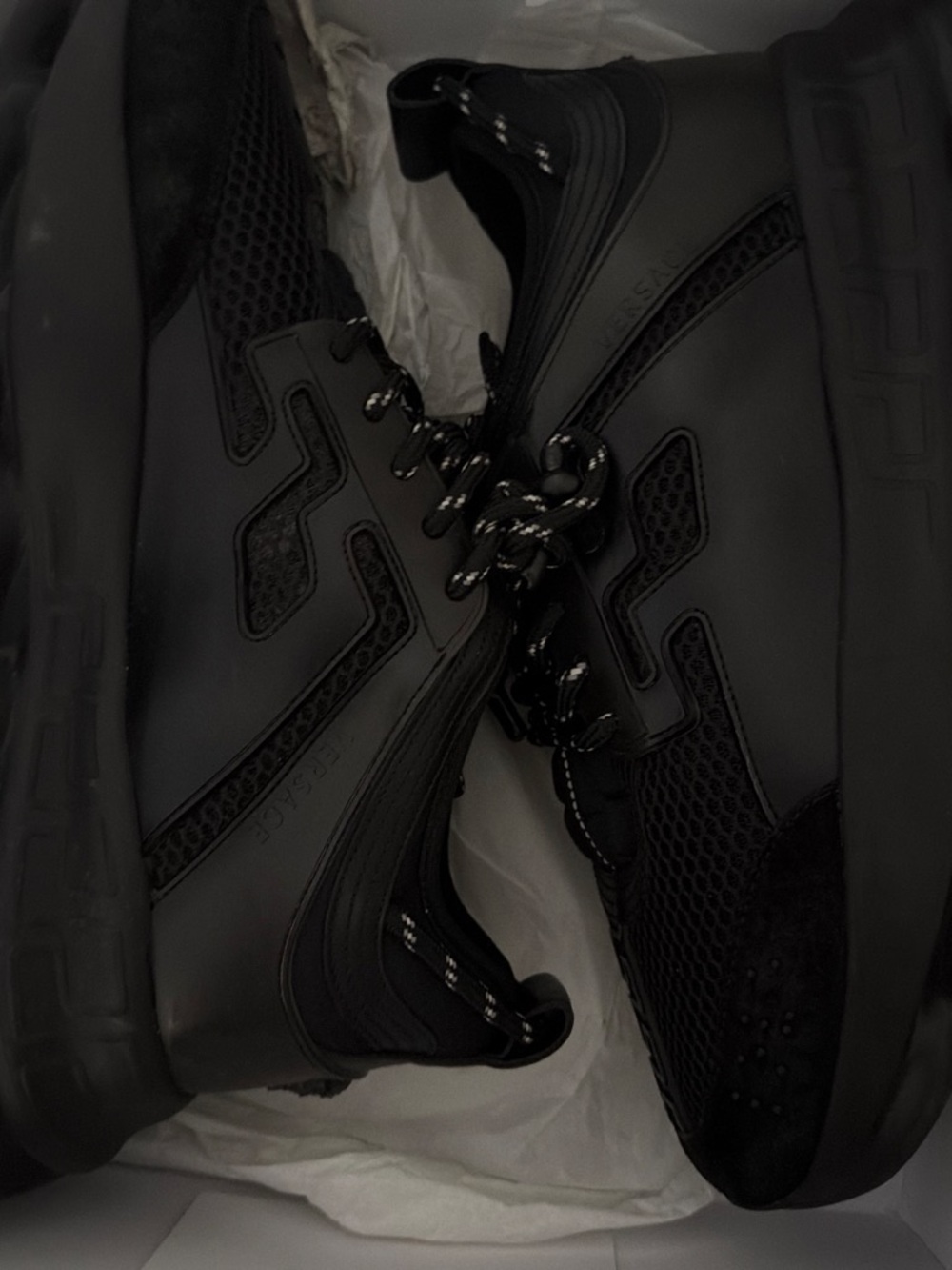 Versace Men's Black Designer Sneakers